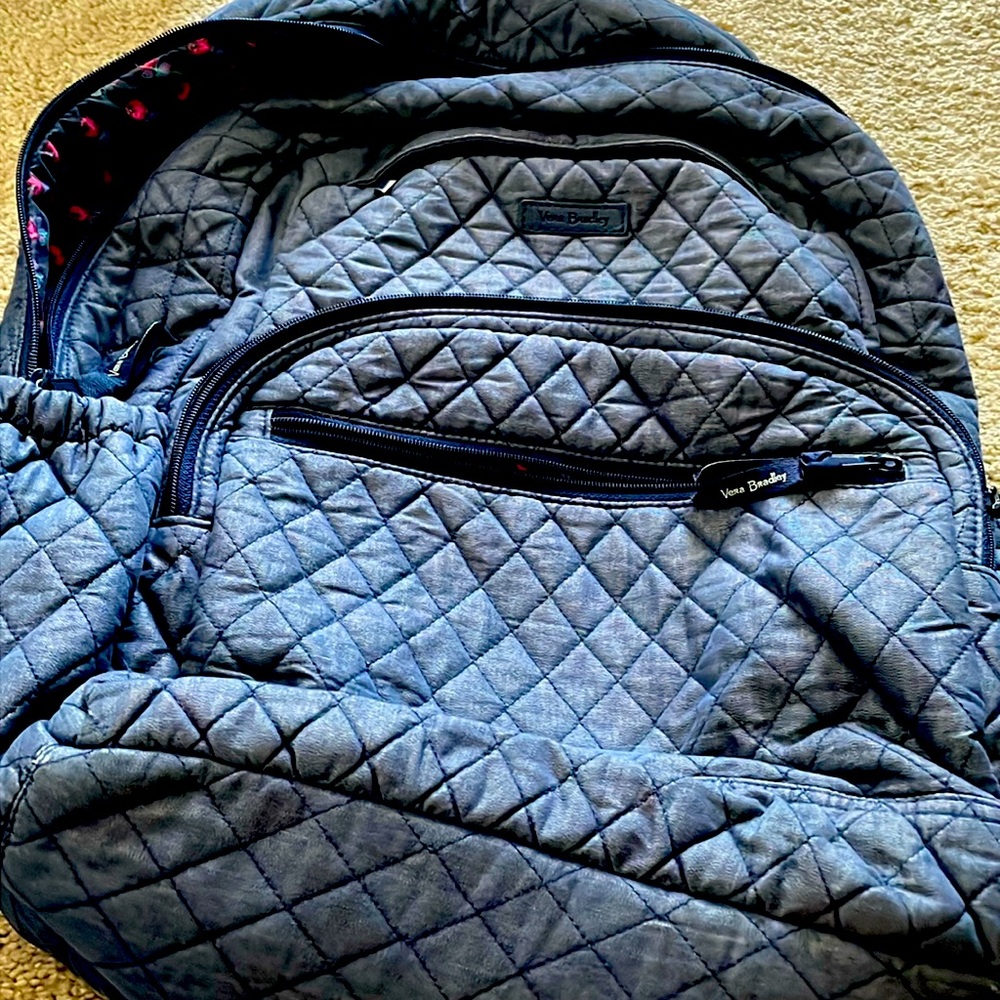 Vera Bradley Women's Outlet Denim Essential Large Backpack